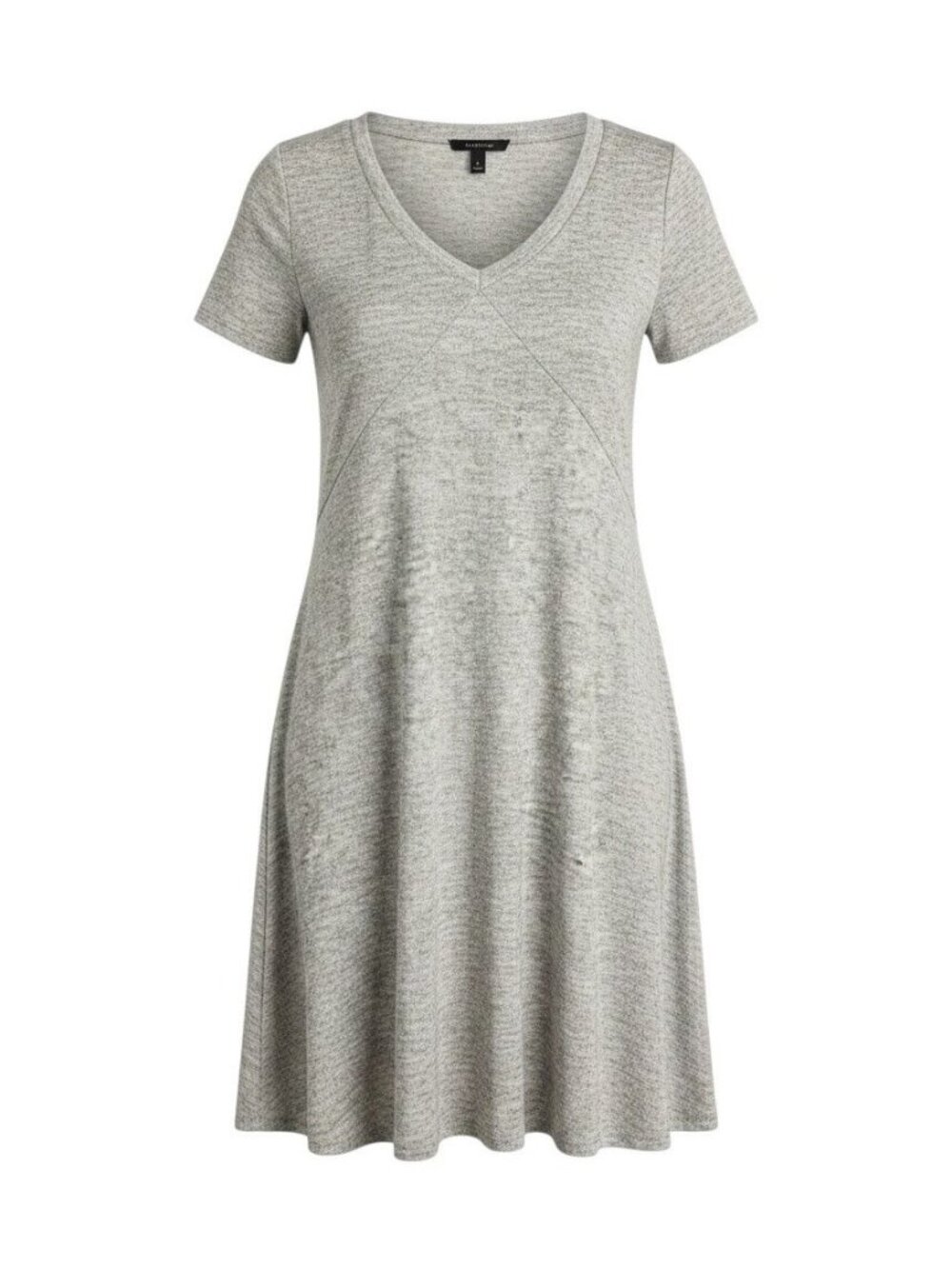 Torrid Heather Gray V-Neck Short Sleeve A-Line Dress Size 1